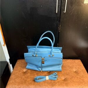Nine West Sky Blue Satchel